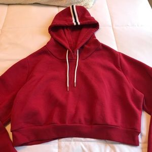💥 RED CROP TOP HOODIE 💥